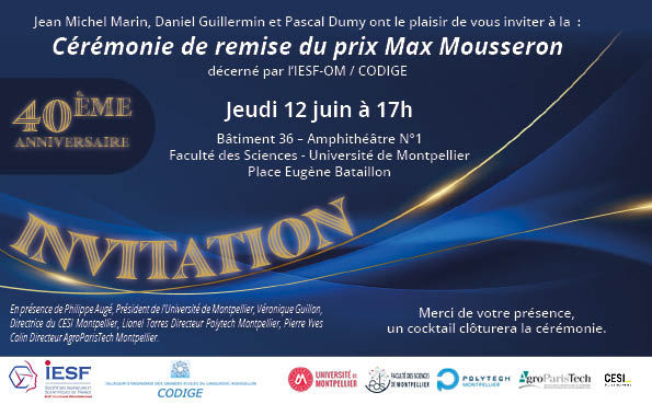 Cérémonie du Prix Max Mousseron (ex Prix IESF-OM / CODIGE)