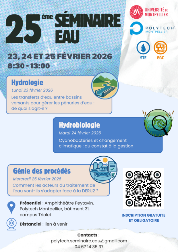 25ème séminaire scientifique sur la thématique de l’Eau