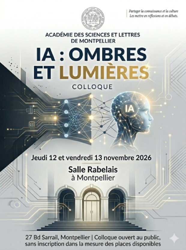 Colloque De l’Académie des Sciences et Lettres de Montpellier  : IA, ombres et lumières